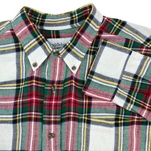 Saddlebred Mens Classic Fit‎ Plaid Flannel Long Sleeve Button Down Shirt Size L